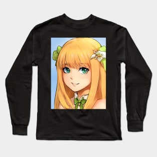 anime  blonde hair Long Sleeve T-Shirt